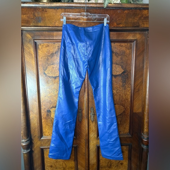 EUC Mowalola-True Blue faux leather pants. Size XS - Picture 6 of 12
